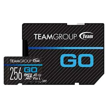 TEAMGROUP 256GB Micro SD Card for High-Speed 4K Shooting
