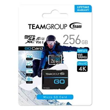 TEAMGROUP 256GB Micro SD Card for High-Speed 4K Shooting