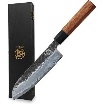 Japanese Santoku Chef Knife - Hand Forged Quality