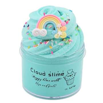 3 Pack Cloud Slime Kit Non-Sticky Sludge Cloud Snow Slime Putty Toys Birthday Holiday Toys for Kids Stress Relief Toys for Girls Boys
