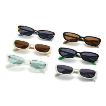 willochra Small Rectangle punk Sunglasses Women Retro Shades UV400 Men Fashion Gradient Gray Popular Sun Glasses (champagne)