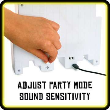 PacMan Ghost Light Table Lamp - 16 Color Options - Changes Colors to Music - USB Powered