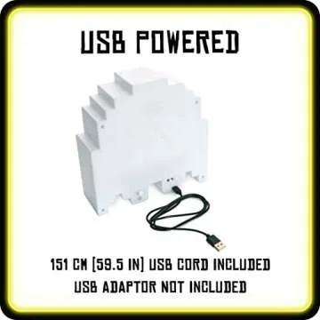 PacMan Ghost Light Table Lamp - 16 Color Options - Changes Colors to Music - USB Powered