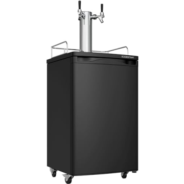 EdgeStar KC2000TWIN Full Size Dual Tap Kegerator & Draft Beer Dispenser - Black