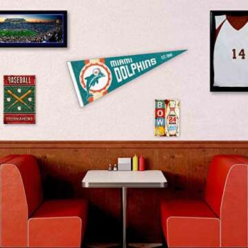 WinCraft Miami Dolphins Throwback Vintage Retro Pennant Flag