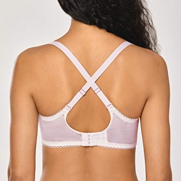 DOBREVA Sexy Lace Push Up Bra Sheer Balconette Plus Size
