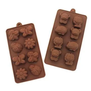 Cute Animal Silicone Candy Molds for Kids - Set of 2