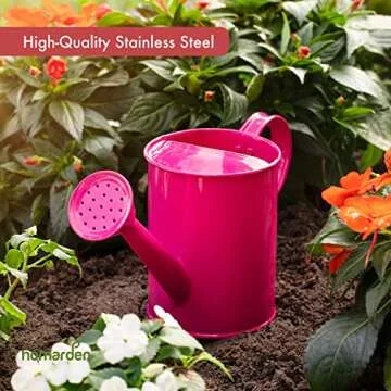 Homarden Kids 32 oz Watering Can - Pink Metal Design