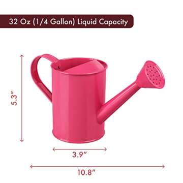 Homarden Kids 32 oz Watering Can - Pink Metal Design
