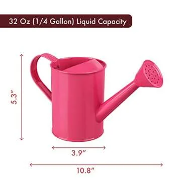 Homarden Kids 32 oz Watering Can - Pink Metal Design
