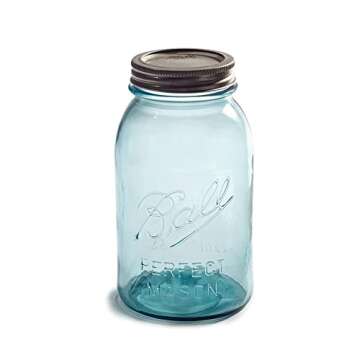 Ball Aqua Vintage Canning Jar Set - 32 Oz 4 Pack