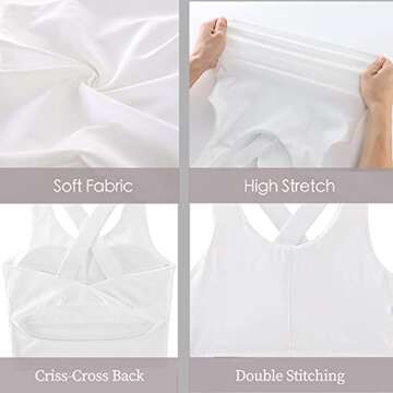 SJBYST Padded Longline Sports Bra for Stylish Comfort