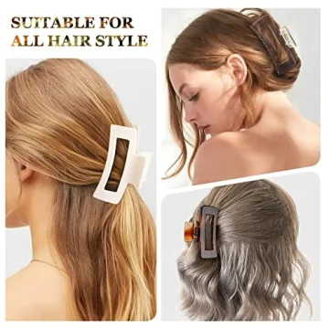 Stylish ANEWNICE ElElax Large Hair Claw Clips - Perfect Hold