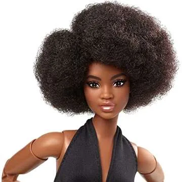 Barbie Signature Looks Curvy Doll with Afro and Jumpsuit