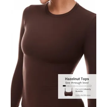 INLYRIC Women's Long Sleeve Crop Top - Ultra-Soft & Stretchy