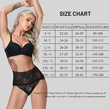 High Waisted Lace Underwear: Talanes Women's Briefs