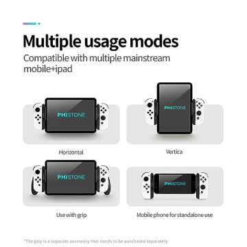 Phistone Joycon Controller Holder for Mobile Gaming Comfort