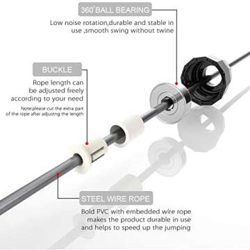 Redify Jump Rope,Jump Ropes for Fitness for Women Men and Kids,Speed Jumping Rope for Workout with Ball Bearings,Adjustable Skipping Rope for Exercise&Slim Body at Home School Gym (Red,Black)