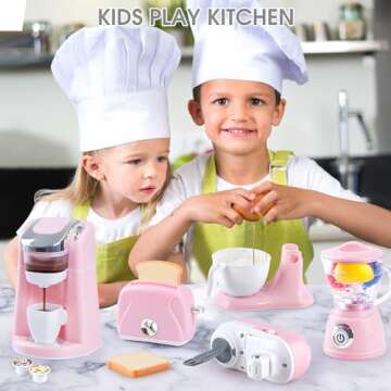 Kids Toy Kitchen Sets, Play Kitchen Accessories for Kids Ages 4-8