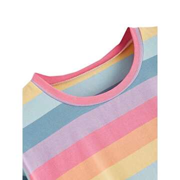 SweatyRocks Women's Colorful Short Sleeve Tee Shirt