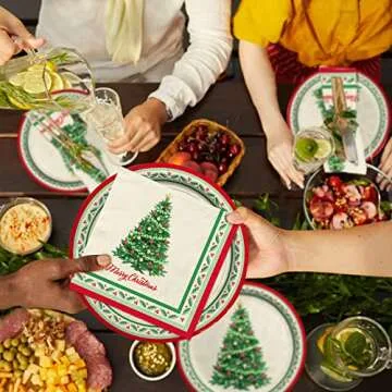 Christmas Party Supplies Kit for 50 Guests - Eco-Friendly