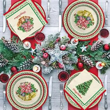 Christmas Party Supplies Kit for 50 Guests - Eco-Friendly