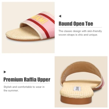 STUNAHOME Summer Flat Sandals for Women Fashion slide Sandals Womens