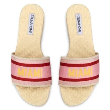 STUNAHOME Summer Flat Sandals for Women Fashion slide Sandals Womens