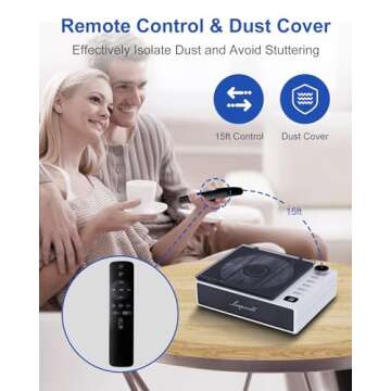 CD Player Portable, Leapwell Portable CD Player with Speakers Bluetooth for Car Home, Small Compact Desktop Retro CD Player Rechargeable with Headphones Radio, Personal CD Players with FM USB White