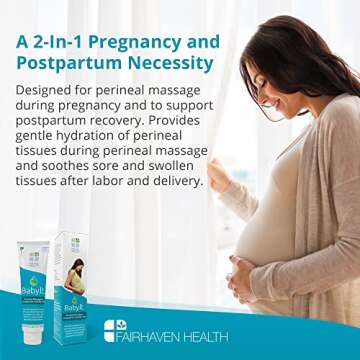 Fairhaven Health BabyIt Perineal Massage & Postpartum Comfort Recovery Gel, Prenatal & Postnatal Ess...