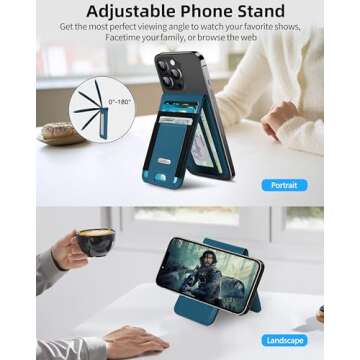 ExtreLife for MagSafe Wallet Stand – Strongest Magnetic Card Holder for iPhone 16/15/14/13/12