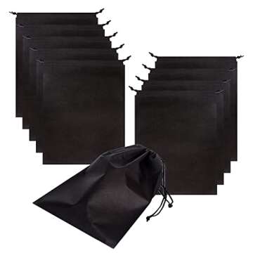 Set of 10 Jumbo Shoe Bags for Travel and Home Use