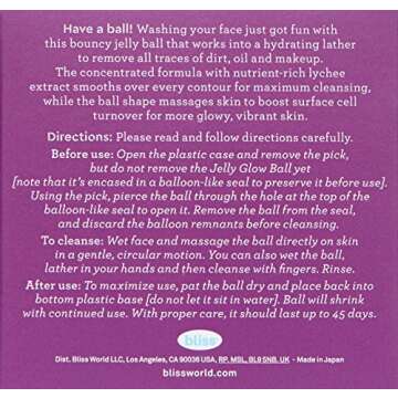 Bliss Jelly Glow Ball Radiance-Boosting Cleanser 3.5 oz