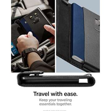 Spigen Life Passport Card Cover Holder Passport Wallet Travel Documents Organizer Protector Passport...