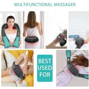 AERLANG Fathers Day Dad Gifts Neck Massger,Shiatsu Neck and Back Massager with Heating Neck and Shoulder Massager Deep Kneading Pillow for Massage Home Office Car Use Gifts for Women Men Dad Mom