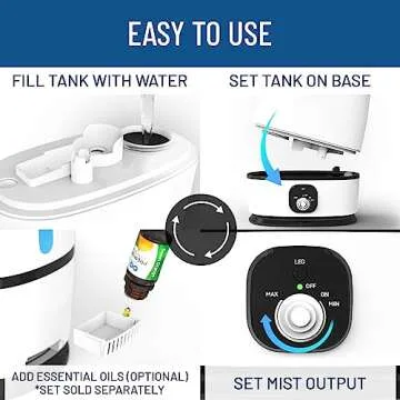 Everlasting Comfort Cool Mist Humidifiers for Bedroom 6L - Humidifier Large Room No-Filter, Quiet Air Humidifier for Plants, Baby, Allergies, Dry Skin, Congestion, 50 Hr Run Time, Easy Clean