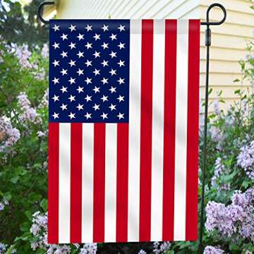 Anley Double Sided Premium Garden Flag, US Garden Flag - USA American United States July 4th Indepen...