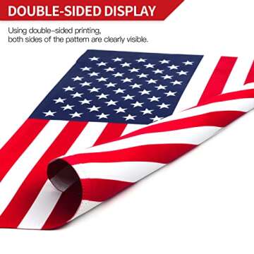 Anley Double Sided Premium Garden Flag, US Garden Flag - USA American United States July 4th Independence Day Patriotic Decorative Yard Flags - Weather Resistant & Double Stitched - 18 x 12.5 Inch