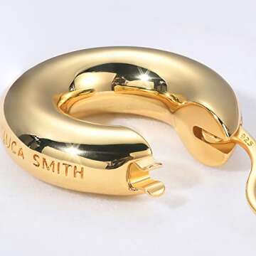 Chunky Gold Hoops for Women - Stylish & Lightweight Earrings