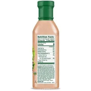 Walden Farms Thousand Island Dressing, 12 oz. Bottle, Fresh and Delicious Salad Topping, Non-GMO, Sugar Free 0g Net Carbs Condiment, Smooth and Creamy, 2 Pack