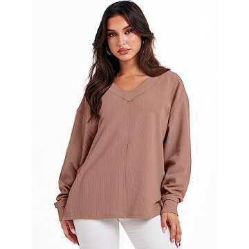 ANRABESS Oversized Sweatshirt for Women - Trendy Comfort