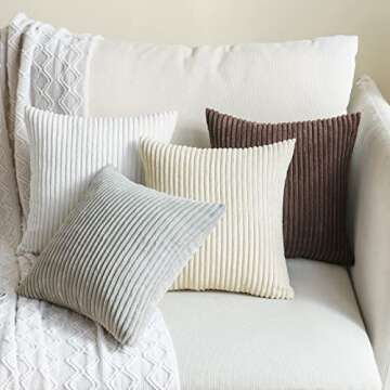 MIULEE Soft Corduroy Pillow Covers - Elegant Decor