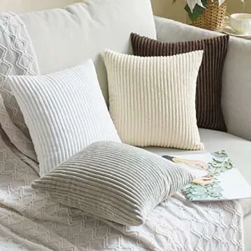 MIULEE Soft Corduroy Pillow Covers - Elegant Decor