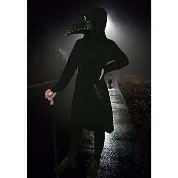 Gemijack Womens Renaissance Costumes Hooded Robe Lace Up Vintage Pullover High Low Long Hoodie Dress Cloak