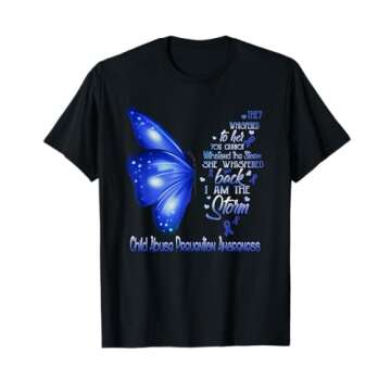I am the storm Child Abuse Prevention Awareness Butterfly T-Shirt