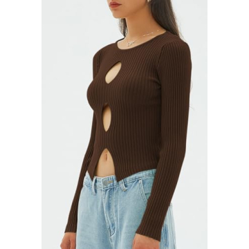 CHYRII Sexy Cutout Winter Pullover Sweater for Women