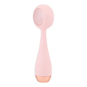 PMD Clean Pro RQ - Smart Facial Cleansing Device with Silicone Brush & Rose Quartz Gemstone ActiveWa...