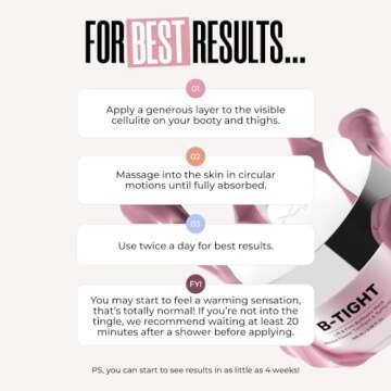 MAËLYS Cosmetics B-TIGHT Leave-On Cellulite Mask - Reduces The Appearance Of Cellulite - Visibly Tightens The Skin In The Butt Area