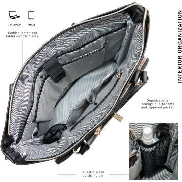 Kenneth Cole Reaction Chelsea Business Tote - Black