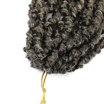 5Packs Pre-twisted Passion Twist Hair 22inch Water Wave Pre Looped Br aiding Hair Crochet Hair for Boho Hair Braiding Passion Black Women Hair Extensions(1B,22inch)